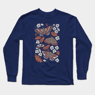 Midnight Rusted Moths Long Sleeve T-Shirt